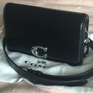 Coach Bandit Black Belt Bag with Sleek Leather Finish